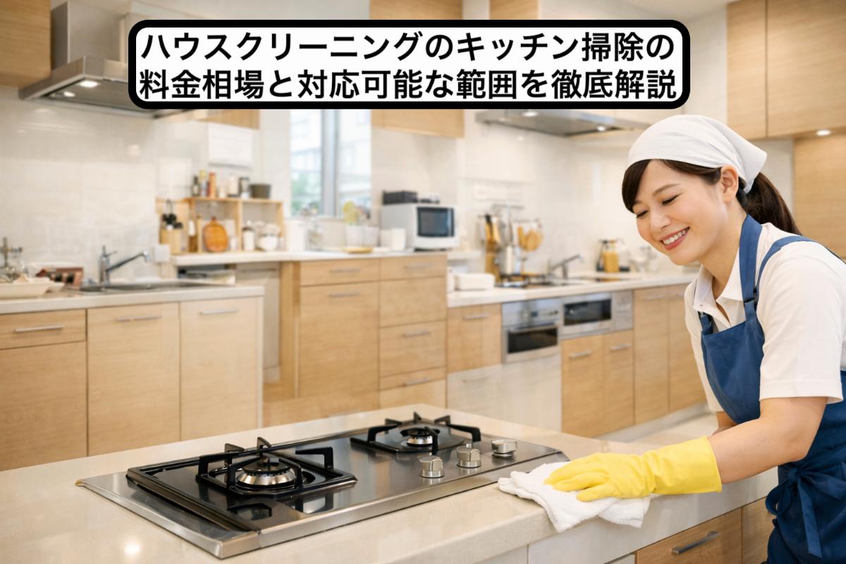 ハウスクリーニングのキッチン掃除の料金相場と対応可能な範囲を徹底解説
