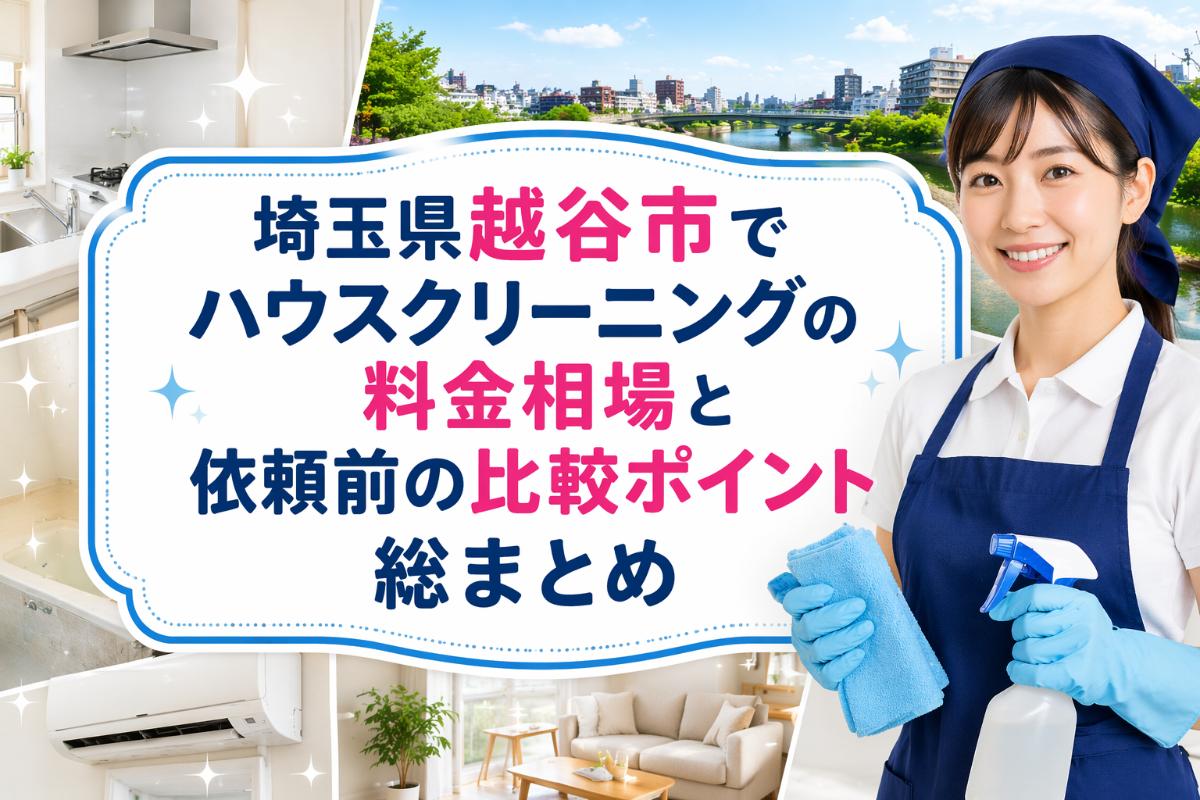 埼玉県越谷市でハウスクリーニングの料金相場と依頼前の比較ポイント総まとめ