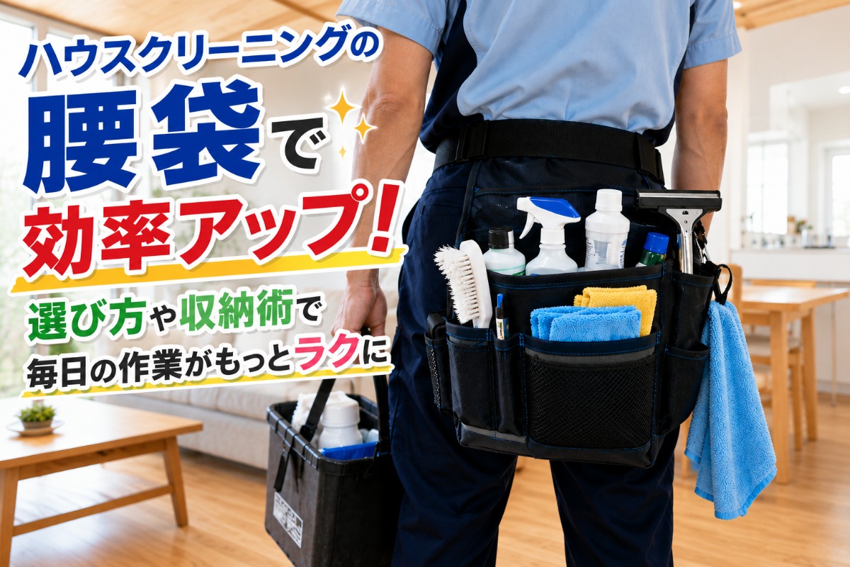 ハウスクリーニングの腰袋で効率アップ！選び方や収納術で毎日の作業がもっとラクに