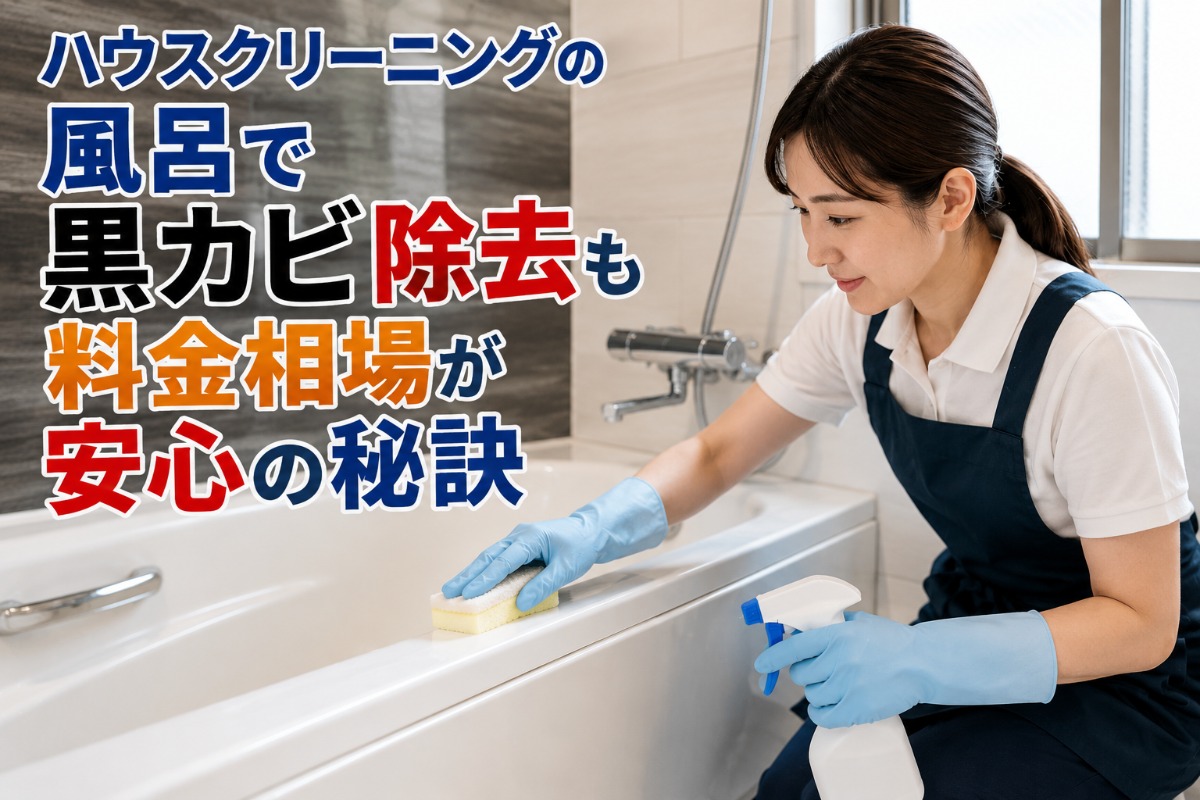 ハウスクリーニングの風呂で黒カビ除去も料金相場が安心の秘訣
