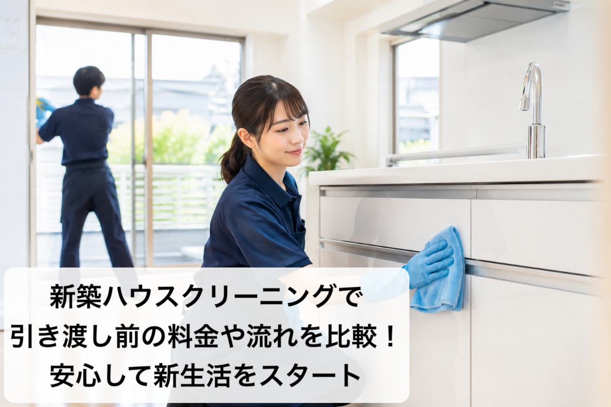 新築ハウスクリーニングで引き渡し前の料金や流れを比較！安心して新生活をスタート