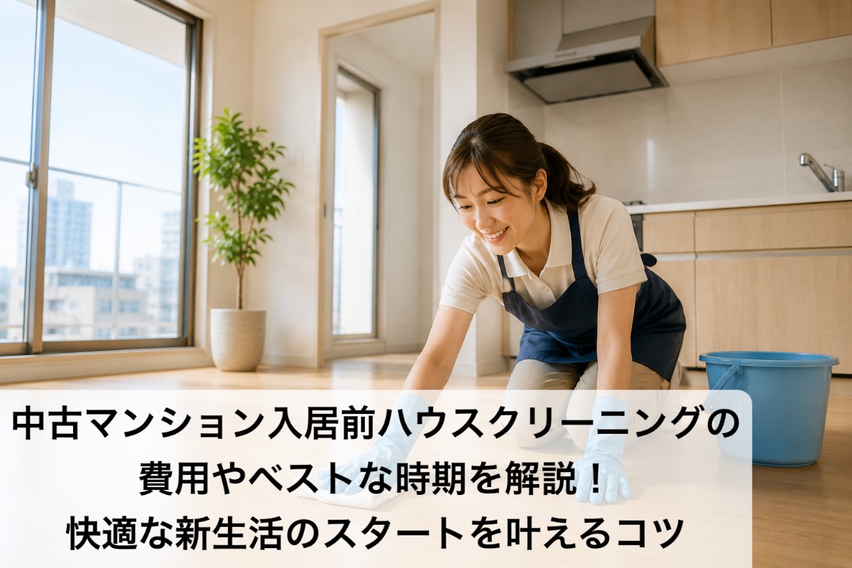 中古マンション入居前ハウスクリーニングの費用やベストな時期を解説！快適な新生活のスタートを叶えるコツ