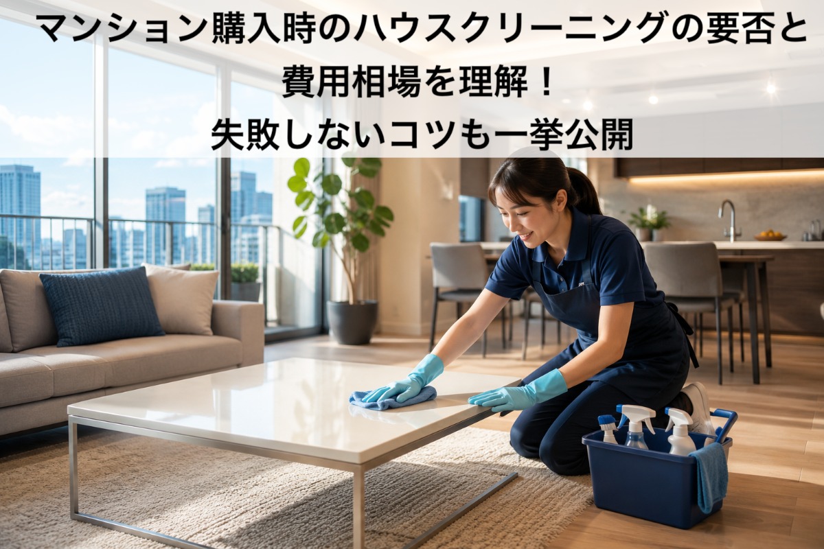 マンション購入時のハウスクリーニングの要否と費用相場を理解！失敗しないコツも一挙公開