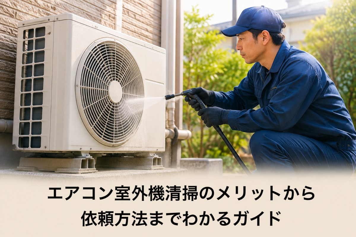 エアコン室外機清掃のメリットから依頼方法までわかるガイド
