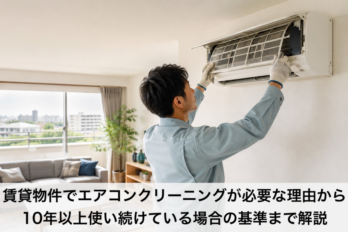 賃貸物件でエアコンクリーニングが必要な理由から10年以上使い続けている場合の基準まで解説